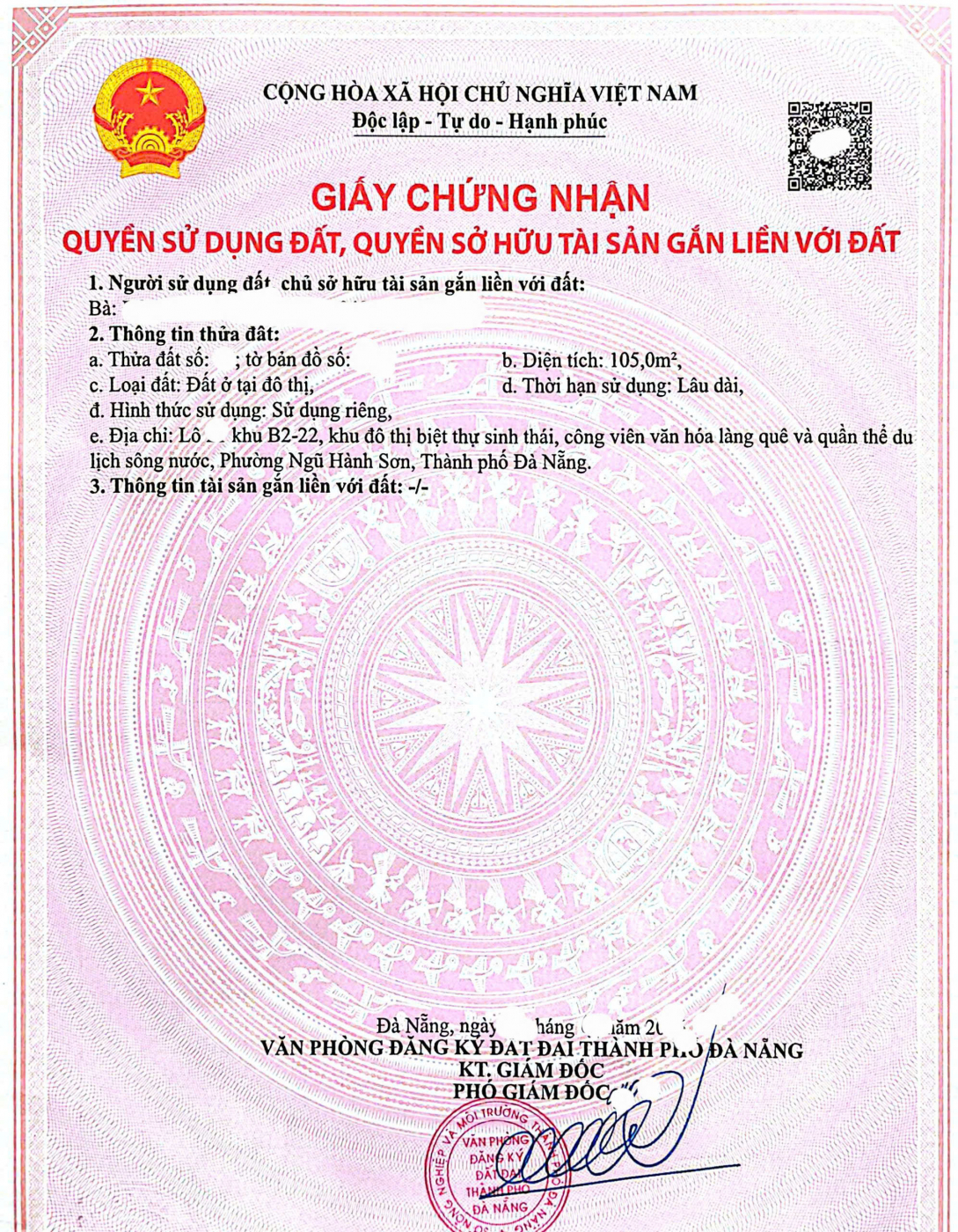 Bán đất đường BỜ QUAN 10 - ngay sát ĐẢO KIM CƯƠNG