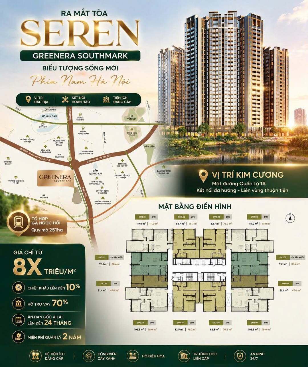 ĐÓN ĐẦU CÚ HÍCH HẠ TẦNG PHÍA NAM HÀ NỘI - CĂN 1PN+ 47M² GIÁ 7X – 486 Ngọc Hồi giá tốt Tháng 8