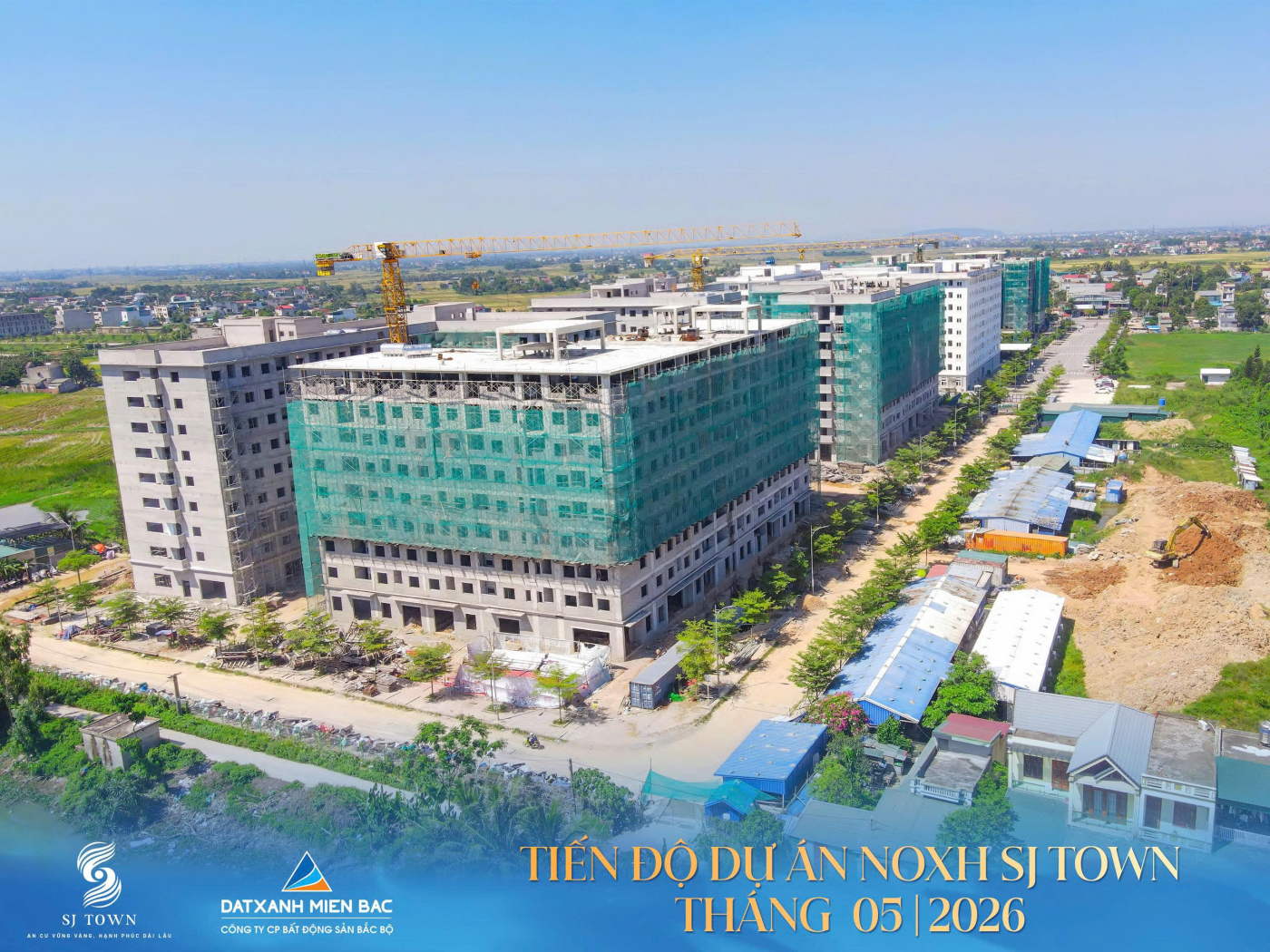 Chân đế chung cư tại nhà ở xã hội SJ Town thành phố Thanh Hóa