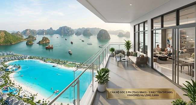 Sở hữu căn góc 2PN (70m2) Tòa G2 tầng cao view sân golf ngắm Vịnh di sản top 7 thế giới.