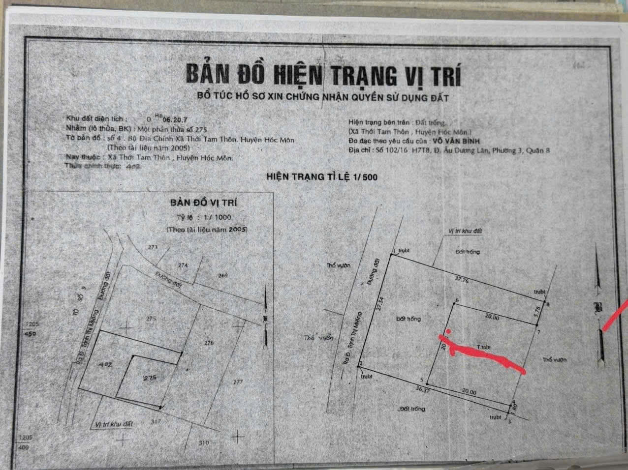 ĐẤT MT HÓC MÔN – HƠN 1.000M² – SÁT NGUYỄN THỊ NGÂU – CHỈ 22 TỶ‼️