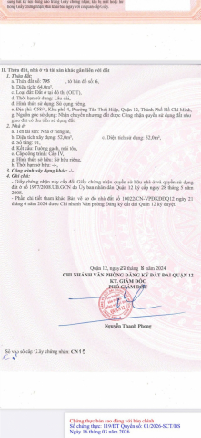 NHÀ ĐẸP- GIÁ TỐT CHÍNH CHỦ BÁN NHANH CĂN NHÀ tại phường Tân Thới Hiệp ( cũ) quận 12, TPHCM